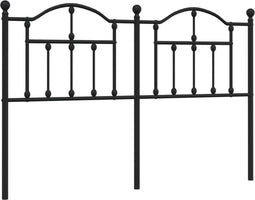 vidaXL - Hoofdbord - 150 - cm - metaal - zwart