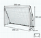 SoBuy Voetbaldoel - Pop-up - 200 x 140 x 55 cm - Oranje
