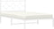 vidaXL - Bedframe - met - hoofdbord - metaal - wit - 107x203 - cm