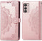 imoshion Hoesje Geschikt voor Motorola Moto G42 Hoesje Met Pasjeshouder - imoshion Mandala Bookcase - Rosé Goud