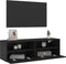 vidaXL - Tv-wandmeubel - 100x30x30 - cm - bewerkt - hout - zwart