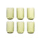 Glazenset Home ESPRIT Groen Kristal Met reliëf 420 ml (6 Stuks)