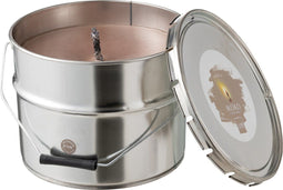 J-Line buitenkaars Verfpot Ikoko - metaal/was - taupe - large - 135U