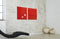 Sigel glasmagneetbord - Artverum - met LED verlichting - 48x48cm - rood - SI-GL402