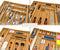 Budu Bestekbak #43 - Uitschuifbaar Bamboe Bestekcassette - 6/8 vakken - 43 x 32,2 - 53 cm