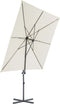 vidaXL - Parasol - met - draagbare - voet - zandkleurig