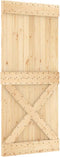 vidaXL - Schuifdeur - met - beslag - 90x210 - cm - massief - grenenhout