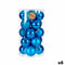 Set kerstballen Blauw Plastic 8 x 9 x 8 cm (6 Stuks)