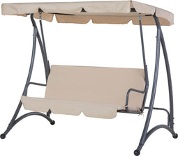 Beliani TEMPLE - Schommelbank - Beige - Kunststof