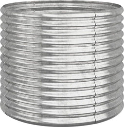 vidaXL - Plantenbak - 80x80x68 - cm - gepoedercoat - staal - zilverkleurig