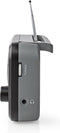 FM-Radio - Draagbaar Model - AM / FM - Batterij Gevoed / Netvoeding - Analoog - 1.8 W - Zwart-Wit Scherm - Koptelefoonoutput - Handgreep - Grijs / Zwart