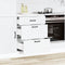 vidaXL - Keuken - onderkast - Kalmar - bewerkt - hout - wit