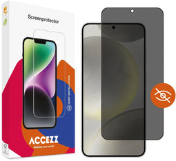 Accezz Gehard Glas Privacy Screenprotector - Samsung Galaxy S24 - 9H gehard glas - Zwart