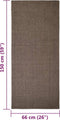 vidaXL - Vloerkleed - 66x150 - cm - natuurlijk - sisal - bruin