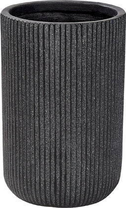 EANTIO - Bloempot - 25 x 25 x 38 cm - Zwart - Kleivezels