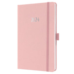 Sigel agenda 2024 - Jolie Feel - A5 - hardcover - 7 dagen / 2 pagina's - soft rose - SI-J4405