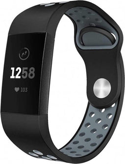 iMoshion Bandje Geschikt voor Fitbit Charge 4 / Charge 3 - iMoshion Siliconen sport bandje - Zwart