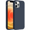 Accezz Liquid Silicone Backcover - iPhone 12 (Pro) - Schokabsorberend - Donkerblauw