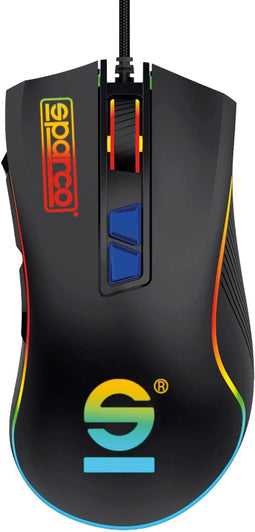 Sparco SPMousePRO - Draadloze Muis - 7200dpi - Ergonomisch Stille Klik Verlichting