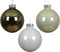 Kerstbal glas d8 cm groen/wit 16st