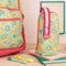 Schoolpennenzak Milan Frutikis Oranje Groen Accessoires 4 compartimenten 22,5 x 11,5 x 11 cm