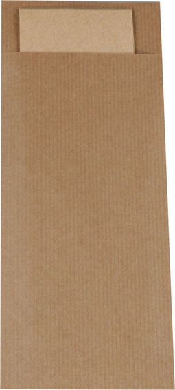 Bestekzak | incl. Servet | 2-laags | papier | bruin | 600 stuks