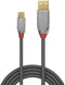 Lindy 36654 - USB 2.0 kabel - 5 m - Grijs