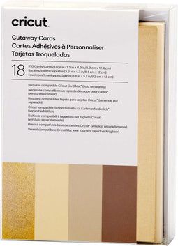 Cricut R10 Uitsnijkaarten 8,9x12,4cm – Neutrals (18 stuks)