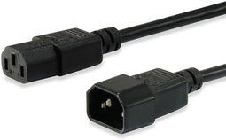 Equip - High Quality Power Cord - C13 naar C14 - 1.8m - Zwart