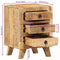 vidaXL - Nachtkastje - 37x32x50 - cm - massief - ruw - mangohout
