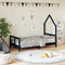 vidaXL - Kinderbedframe - 80x160 - cm - massief - grenenhout - zwart