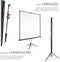 tectake® Projectiescherm - Homecinemaprojectorscherm met Statief - Traploos instelbaar HD - Diverse Maten (152 x 152 cm | Nr. 402513)