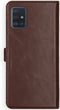 Selencia Galaxy A51 - Echt Lederen Bookcase - 3 Pashouders - Bruin