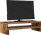 vidaXL - Monitorstandaard - 54x22x15 - cm - bewerkt - hout - oud - houtkleurig