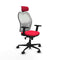 Piqueras y Crespo 2D036N2 - Bureaustoel - Verstelbare hoofdsteun - Rood
