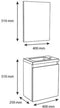 Allibert Porto Pack - fonteinset 40x51cm MDF - soft-close - Hamilton eik