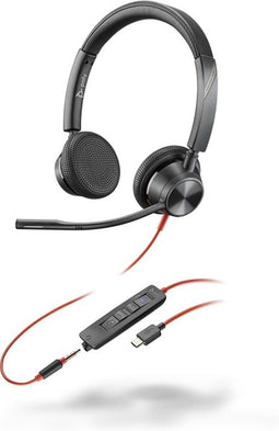 Poly Blackwire C3325-M - On Ear Headset - Ruisonderdrukking - Zwart