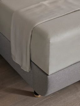 Home by TEMPUR® - Hoeslaken - Bamboe strijkvrij 90 x 200 x 30 cm - Nature