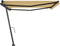 vidaXL - Luifel - vrijstaand - handmatig - uittrekbaar - 450x350 - cm - geel - en - wit