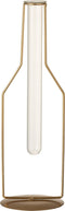 J-Line vaas 1 Tube Fles - metaal/glas - goud - large - 33 cm hoog