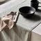 Dutch Rose Linen Tafelloper - 40x150cm - Dubbelzijdig - Groen Grijs
