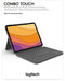 Logitech Combo Touch - Toetsenbordcase voor iPad Air (4e generatie) - Verlicht toetsenbord met trackpad - Zwart