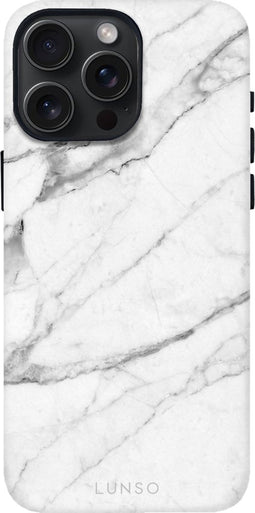 Lunso Geschikt voor iPhone 15 Pro Back cover hoesje magnetisch - Marble Vana