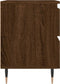 vidaXL - Nachtkastje - 40x35x50 - cm - bewerkt - hout - bruin - eikenkleur