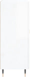 vidaXL - Dressoir - 69,5x34x90 - cm - bewerkt - hout - hoogglans - wit
