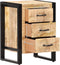 vidaXL - Nachtkastje - 40x35x55 - cm - massief - mangohout