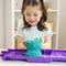 Kinetic Sand - Zandkasteel Speelkoffertje met 453 g blauwgroen origineel kinetisch zand - multifunctioneel speelvak en opbergbak - Sensorisch speelgoed