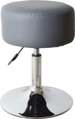 Krukje retro vintage industrieel - kappers kruk - hoogte verstelbaar tot 65 cm - grijs