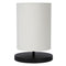 Atmooz - Tafellamp Kyle - Slaapkamer / Woonkamer - Industrieel - Zwart en witte kap - Hoogte 30cm - Metaal