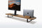 Oakywood Desk Shelf - Massief Eiken / Zwart - Echt Hout Dual Monitor Standaard Beeldschermverhoger Clean Desk Ergonomisch Stijlvol